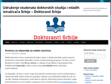 Tablet Screenshot of doktoranti.org.rs